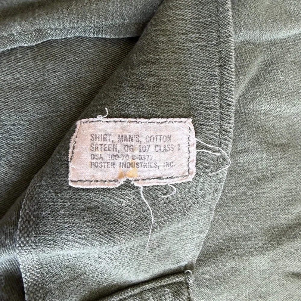 Vintage 1970 US Air Force OG-107 Short Sleeve Utility Shirt M